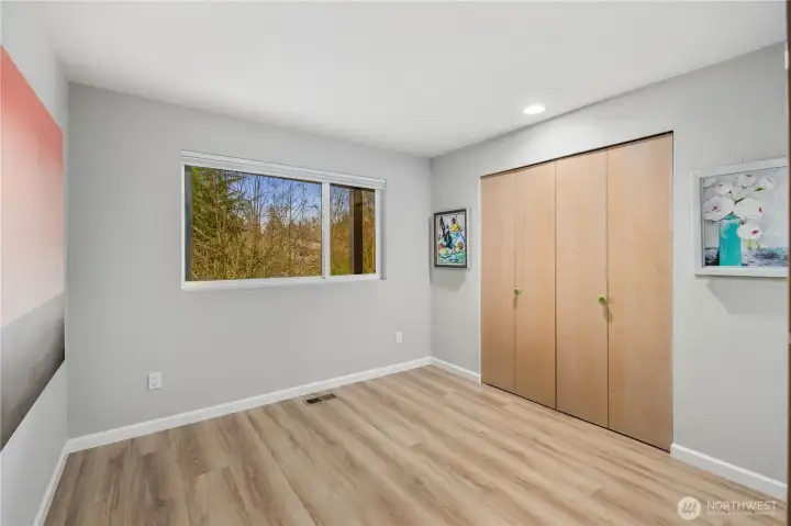 Sewcond of three lower level bedrooms or bonus spaces for hobbies or crafts.