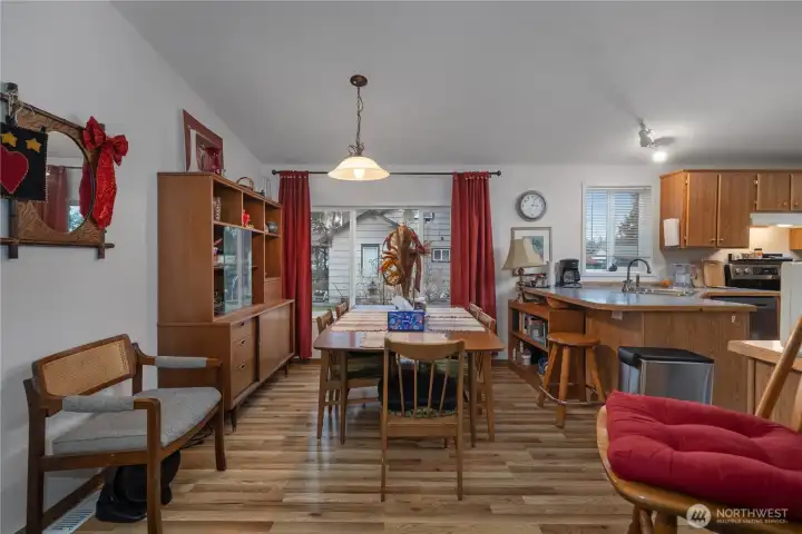 Dining room has space for at least 6 and probably more!