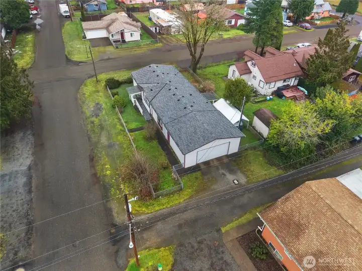 Nice view of the oversized double garage.