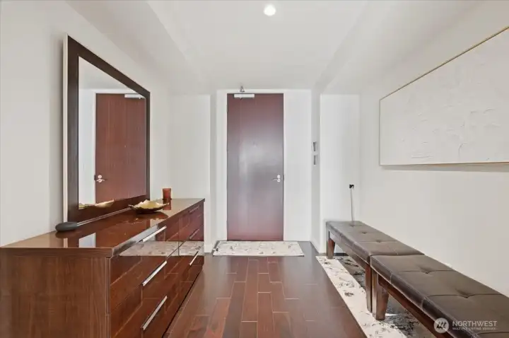 Gallery style hallway