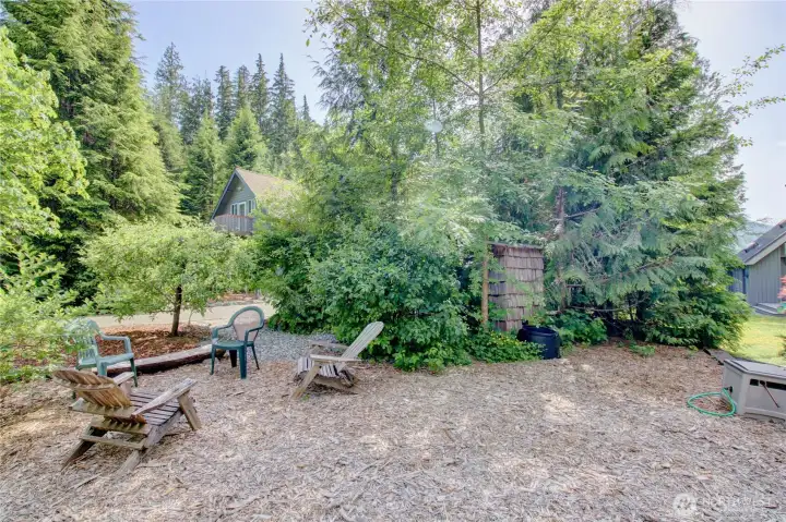 Secluded garden area is ideal for taking a moment to yourself or late night chats with friends and family.