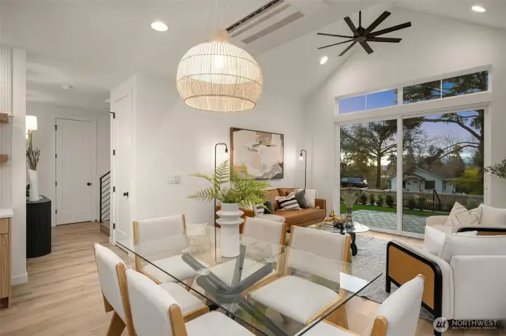 Clean lines, natural light, and an easy connection from living to dining.