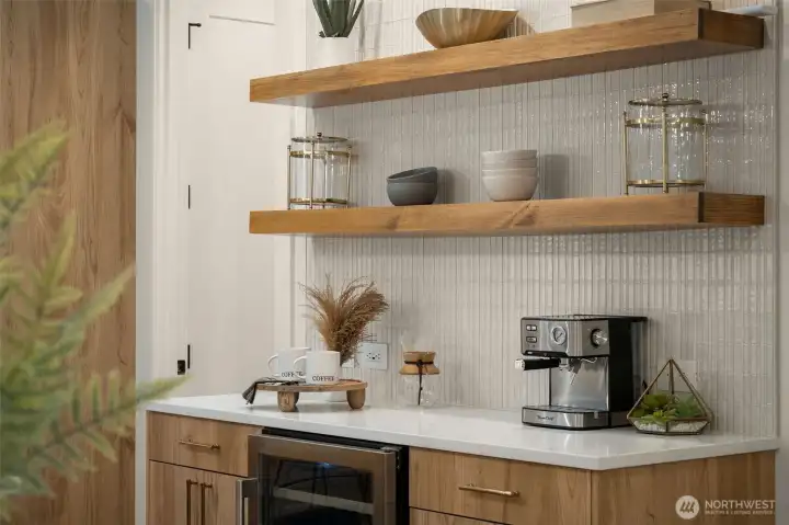 Stylish coffee bar, perfect for entertaining.