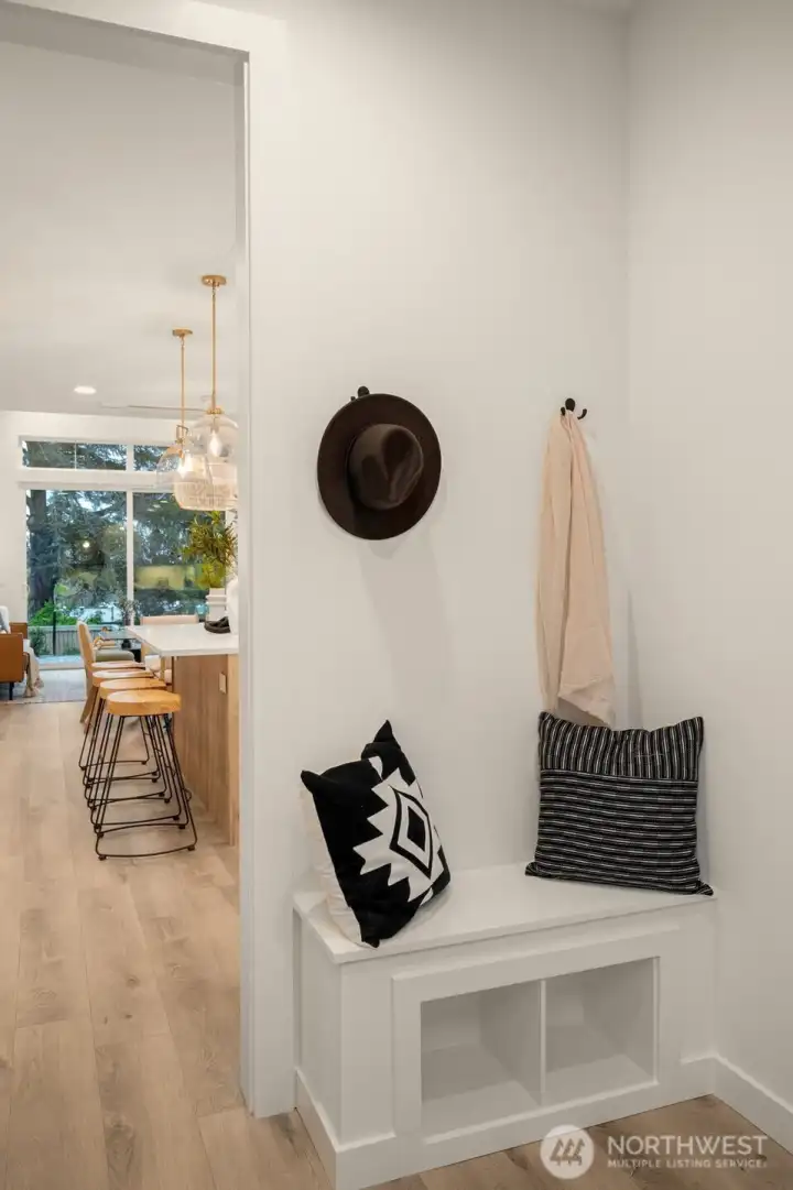Foyer with stylish and practical built-in storage