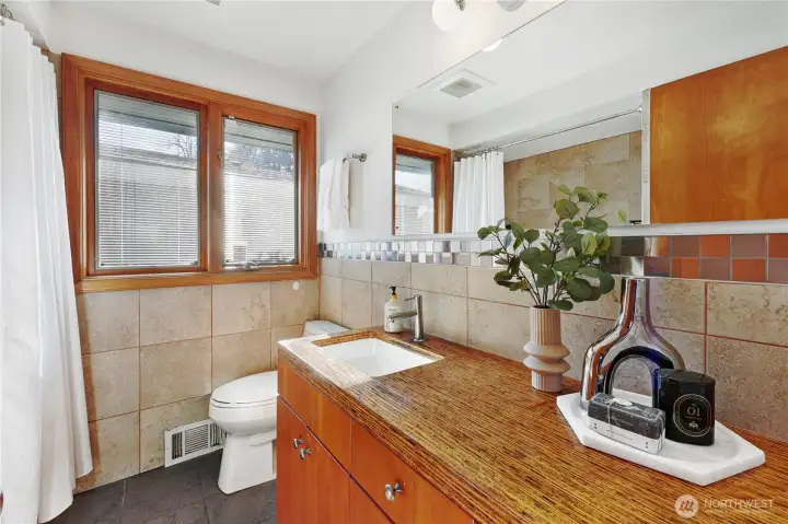 Consistent MCM touches throughout the home.