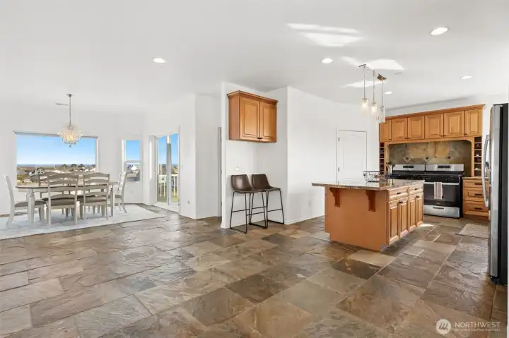 WOW! Top floor kitchen and dining room with space for a coffee bar, seating area or whatever you can dream up.
