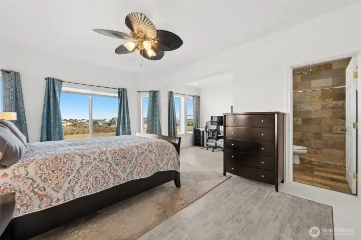 Territorial views, natural light and a niche that would make an ideal sitting room.