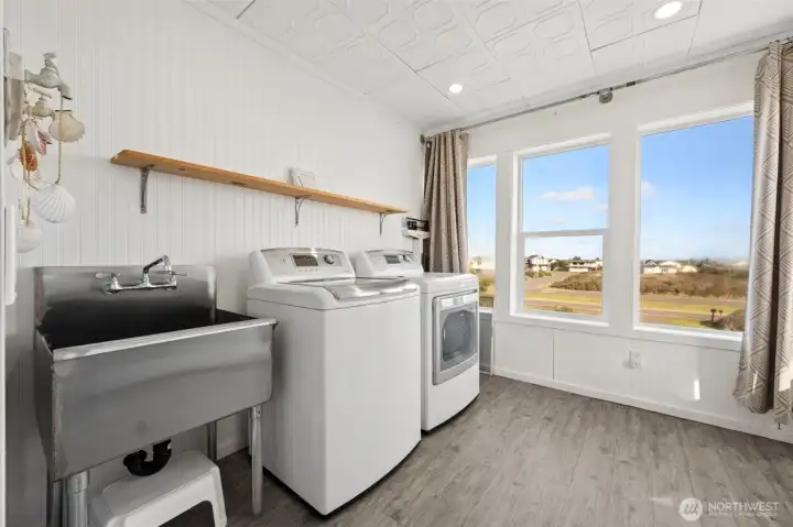 Even the utility room off the library has great territorial views!