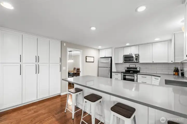 Tons of cabinet and counter space