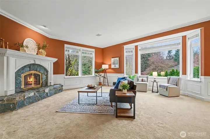 Warm and inviting formal living room is the perfect place to relax and unwind.