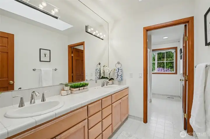 Upstairs hall bathroom.