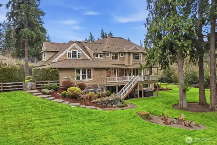 Beautiful, private property with sunny west facing backyard.