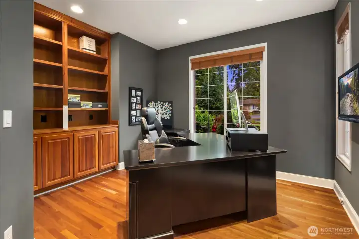 Office with French doors