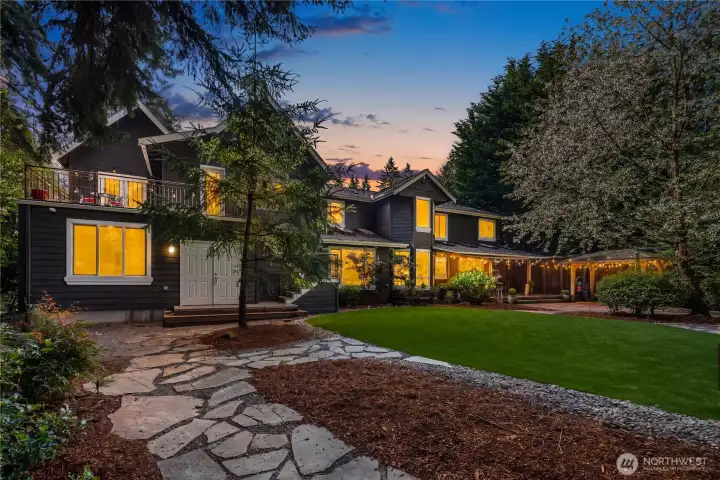 Backyard is plumed and has electrical