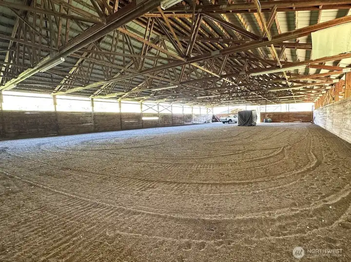 inside enclosed arena