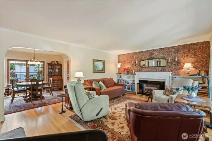 As you enter, beautiful living room, view of dining room and out to back deck and beyond. As you enter, beautiful living room, view of dining room and out to back deck and beyond.