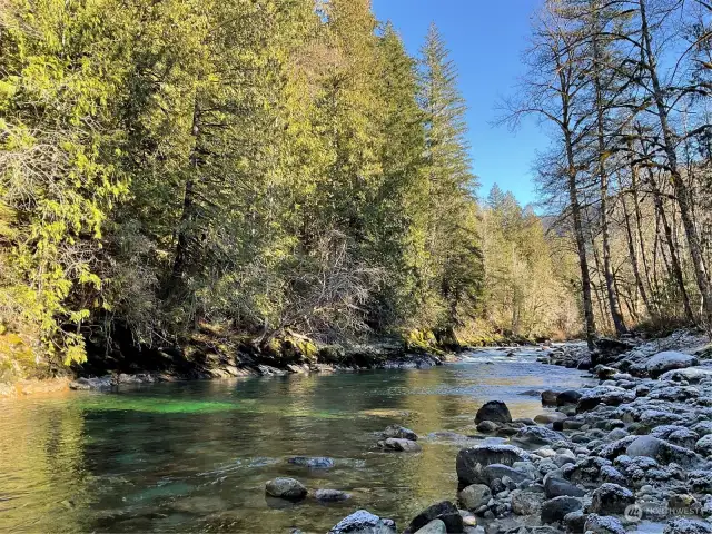 You can see fish swimming thru river water is so clear