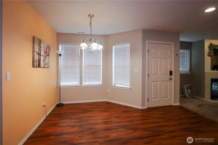 Dining room right off the entrance, what a great space for entertaining or game night with the family.