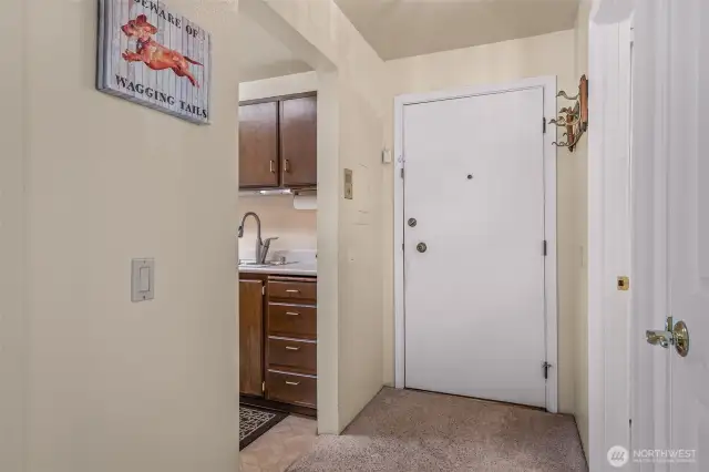 Entrance to unit