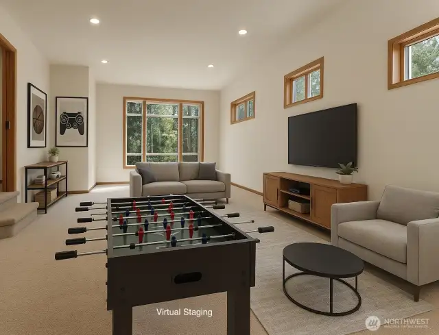 Recreation room, virtual staging (Main)