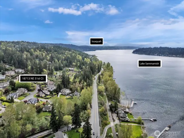 Location with respect to the lake