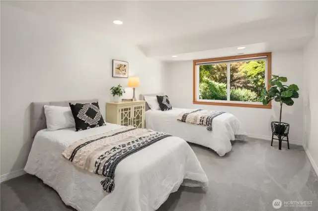 Large lower level bedroom