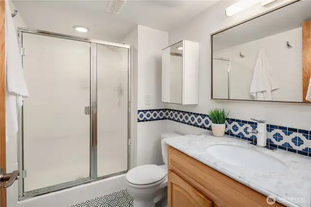 Lower level 3/4  bathroom