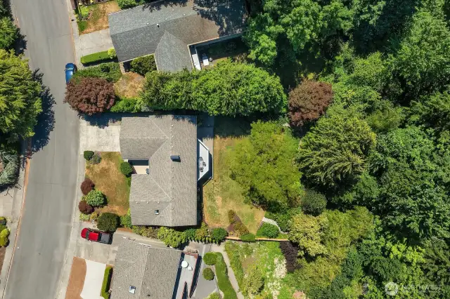 Ariel view of property