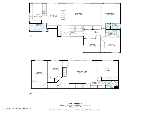 Floor plan, doesn't show the huge storage area for workout and gear storage