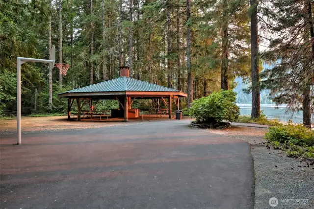 Gazebo at community beach area
