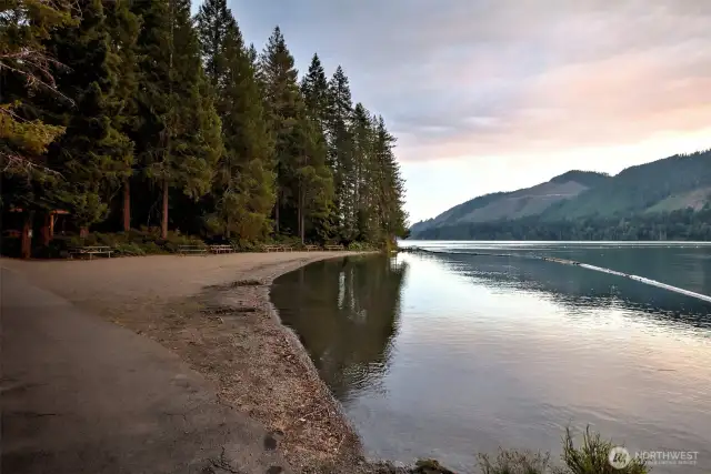 community beach area