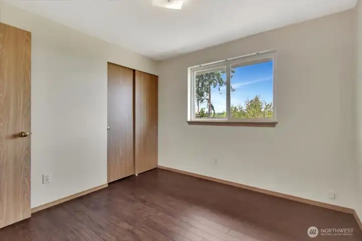 This home has a 2 bedroom septic system, but a 3rd room with a closet that could work as another bedroom or an office.