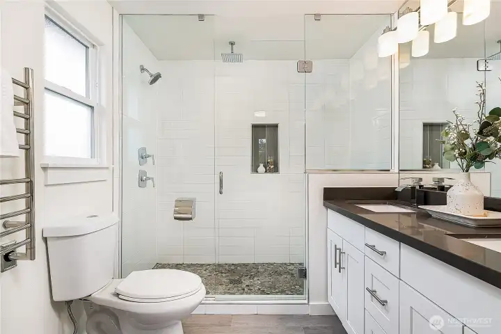 Primary suite bathroom.