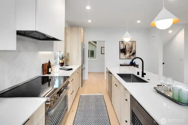 High-end Bosch appliance package in the kitchen.