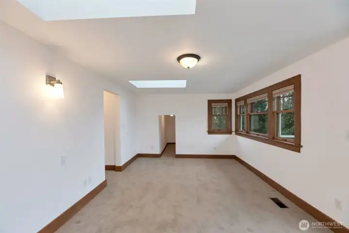 This room allows for a variety of bedroom furniture configurations. Bring your unique ideas to this special home!