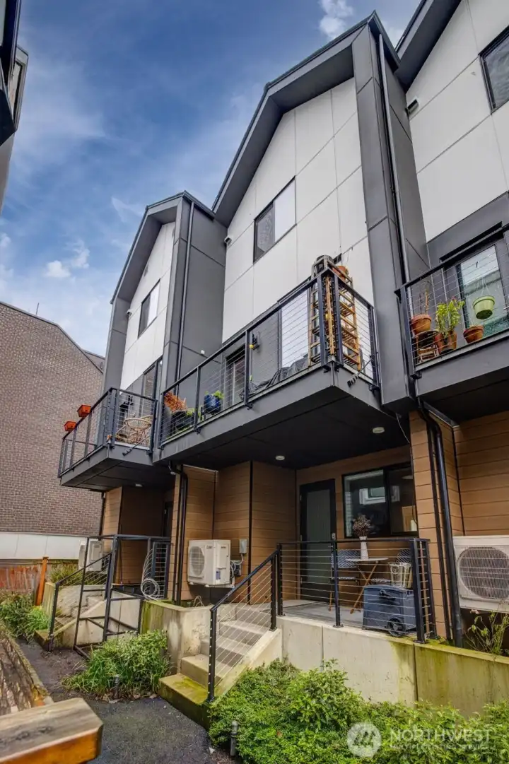 View of the back of the townhome.