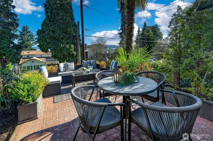 Meandering paths and multiple view patios to enjoy the outdoors and views.