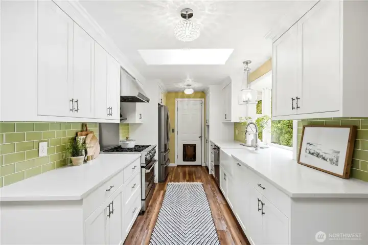 Alternate view through the kitchen to the converted garage area