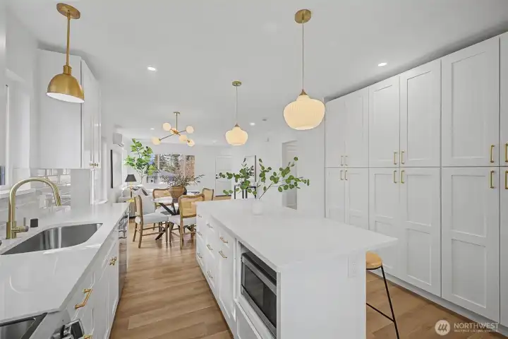 Pantry wall of cabinets