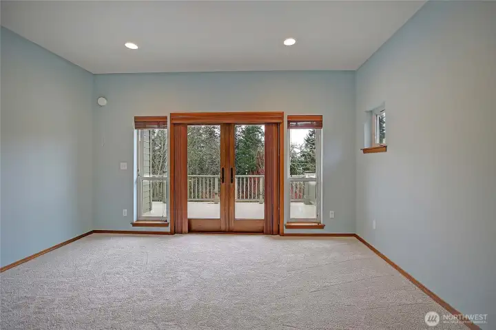 Access to deck from Primary Bedroom.