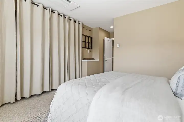 Primary bedroom, ample closet space