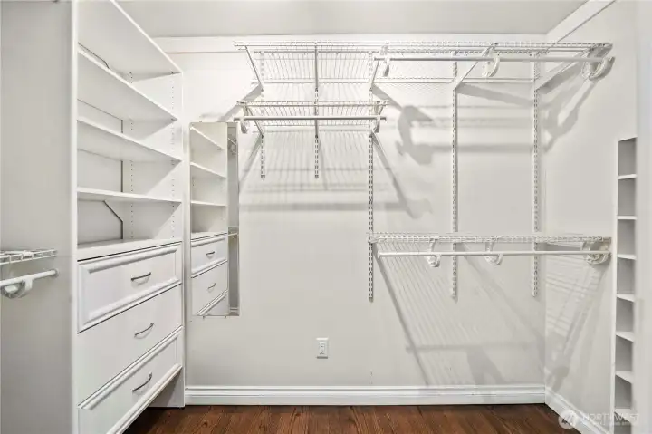 Every bedroom has a walk-in closet