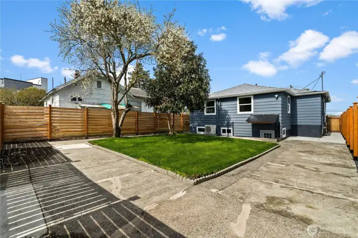 Gated access off of the alley provide a fantastic way to access the property