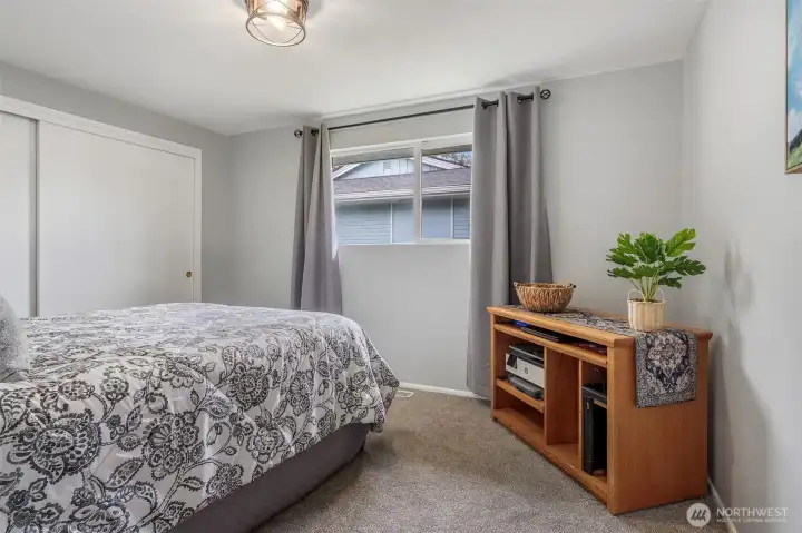 Enormous closet runs the full length of the wall