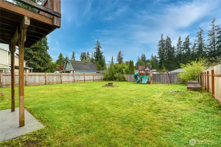 New fencing on both sides of the yard.