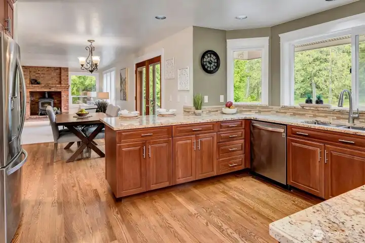 The huge picture window provides wonderful natural light.