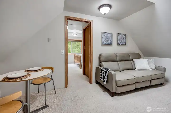 Guest quarter living room with eating area