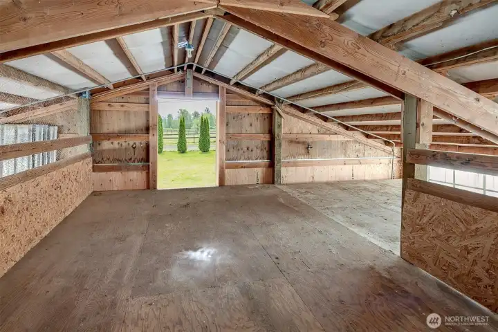 Barn hayloft and storage