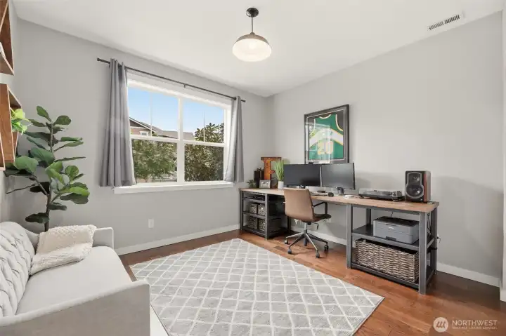 5th bedroom off entry. Currently used as their home office