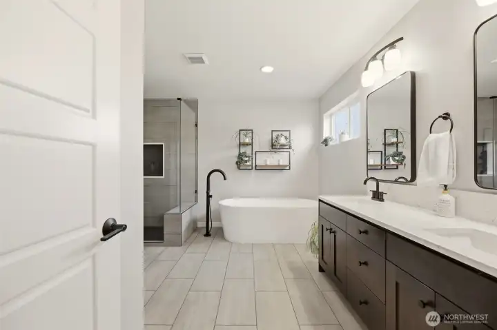 Fully remodeled primary bath